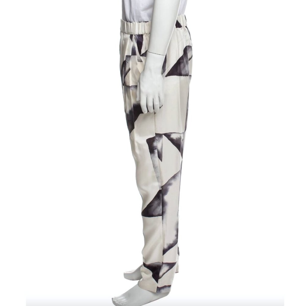 Phillip Lim 100% Silk geometric print trousers - Picture 4 of 9